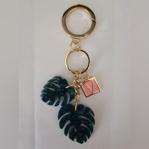 Victoria’s Secret Palm Leaves Logo Keychain
